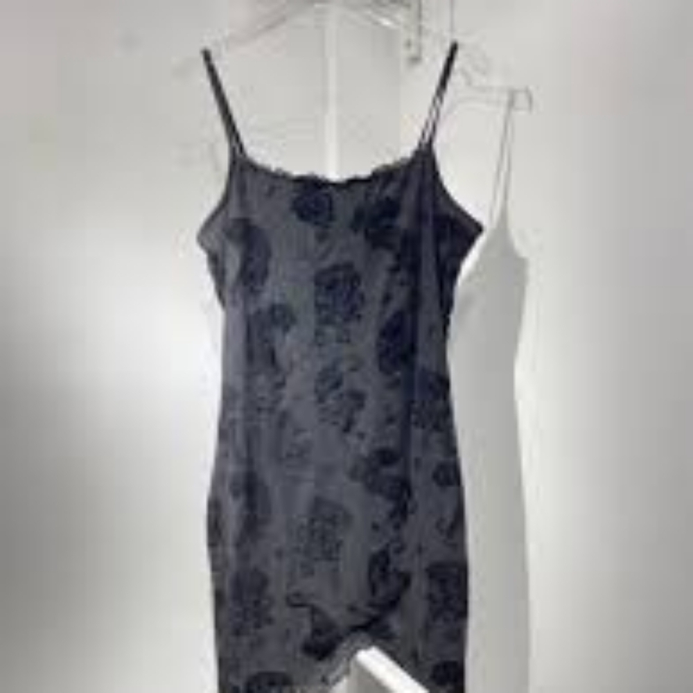Dolls kill tiger mesh flocked sheath slip dress size xl black - Picture 2 of 4